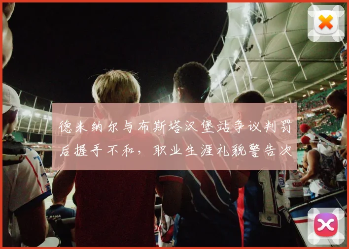 德米纳尔与布斯塔汉堡站争议判罚后握手不和,职业生涯礼貌警告次数 vs 暴力行为记录